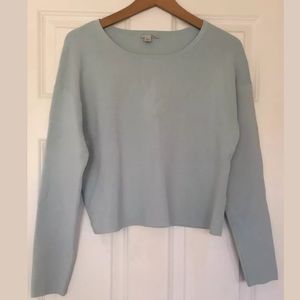 Halogen powder blue long sleeves top